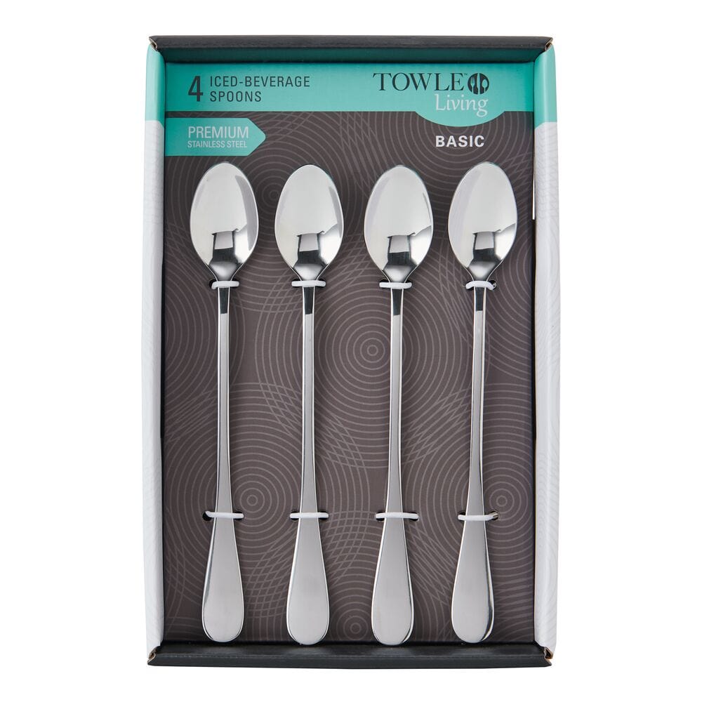 Long Handle Set of 4 Iced Tea Spoons