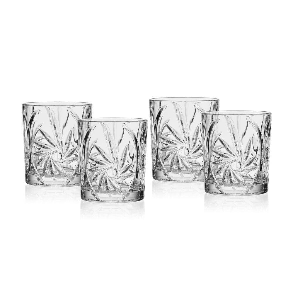Kelsey Set of 4 Double Old Fashioned Whiskey Glasses
