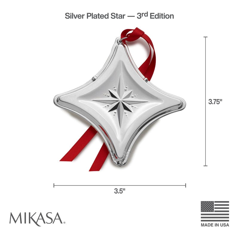2024 Silver Plate Star Ornament 3rd Edition