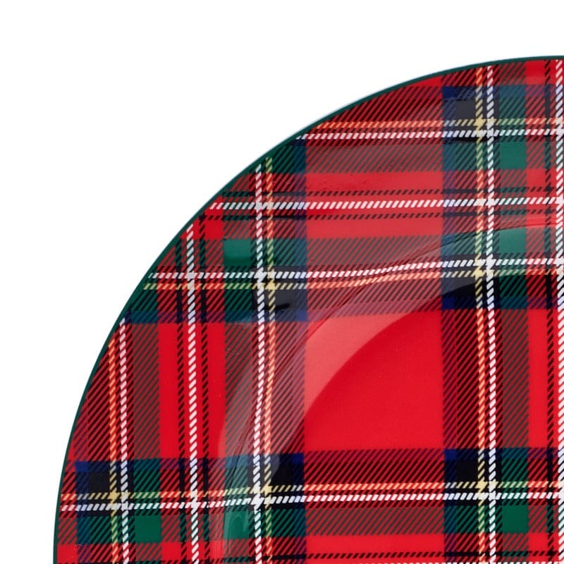 Tartan Red Set of 4 Salad Plates