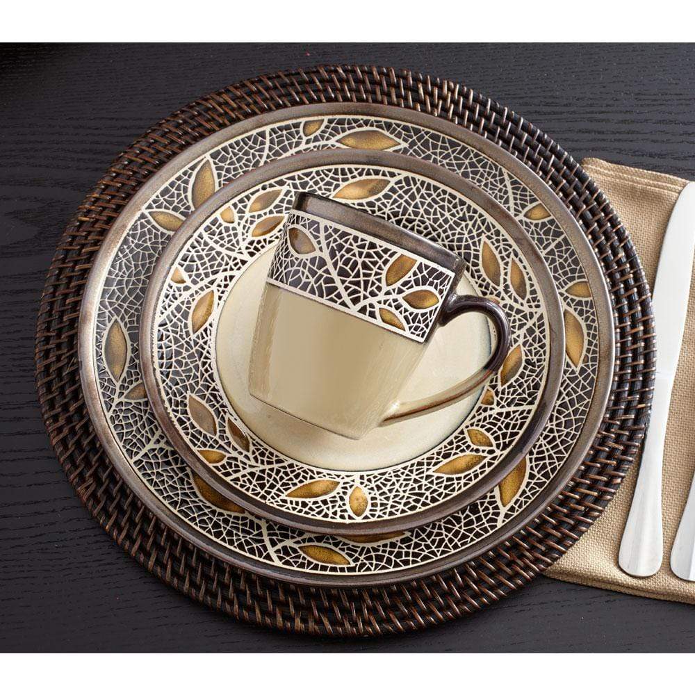 Alexandria 16 Piece Dinnerware Set, Service for 4