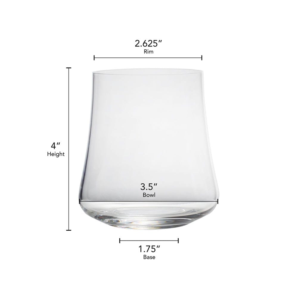 Aline Set of 4 Double Old Fashioned Whiskey Glasses