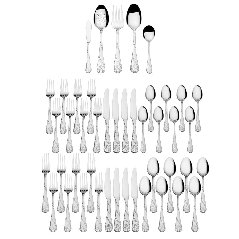 Anchor Coastal 45 Piece Flatware Set, Service for 8