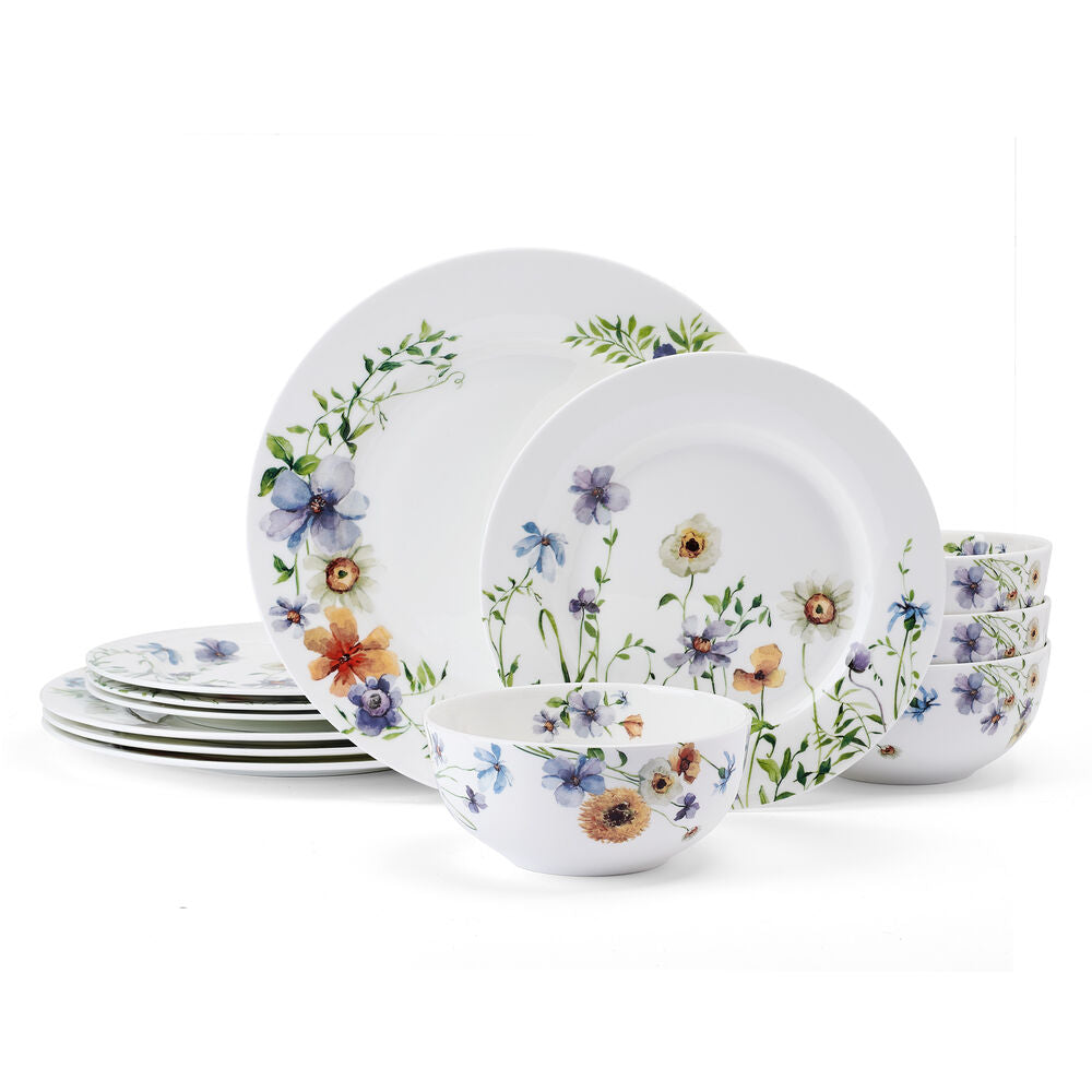 Tivoli Garden 9 Piece Dinnerware Bowl Set, Service for 3