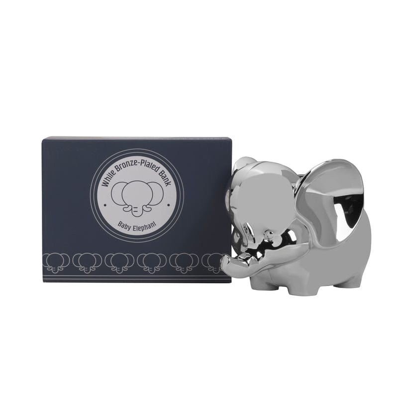 Baby Elephant Bronze Plated Coin Bank