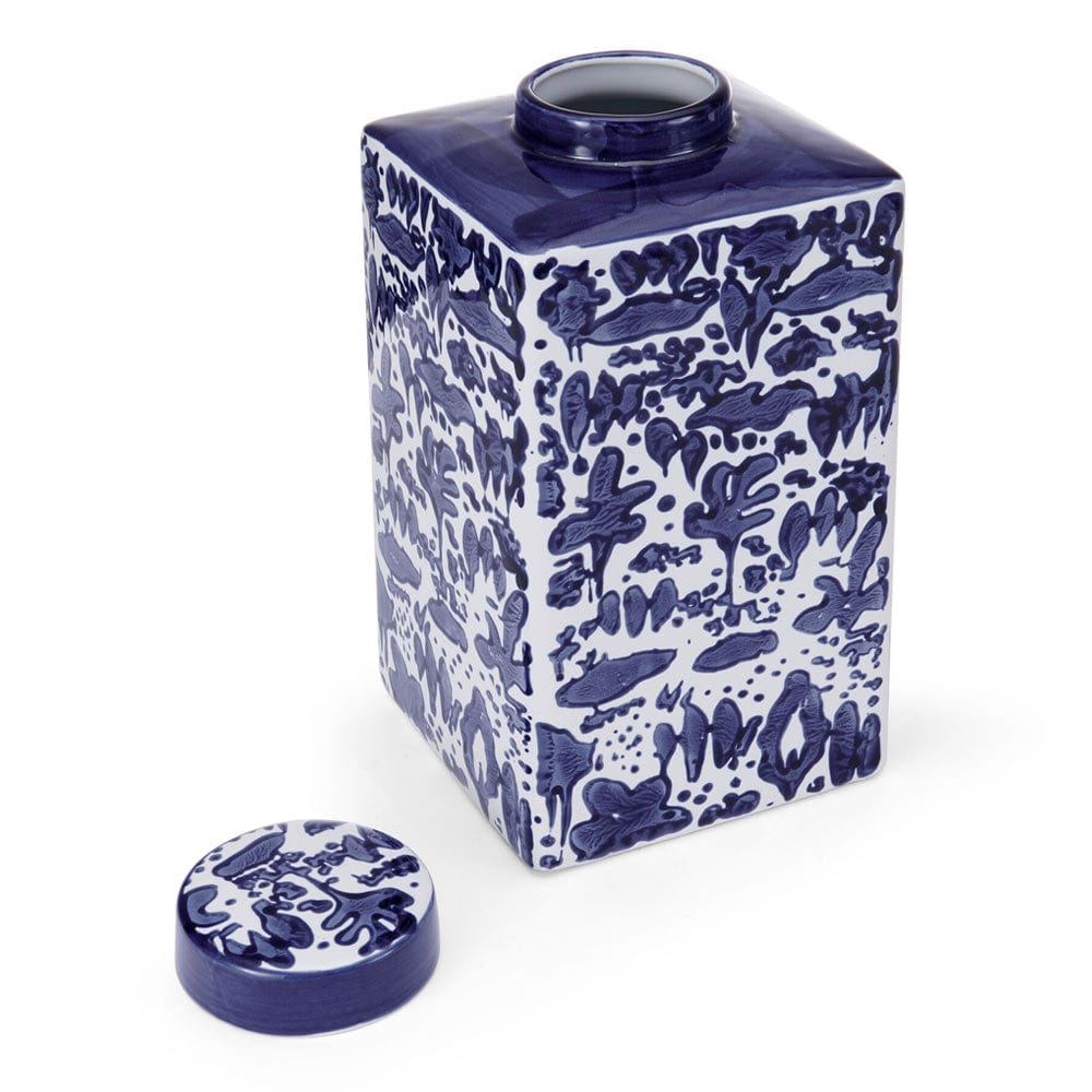 Landscape Decorative Square Ginger Jar Canister