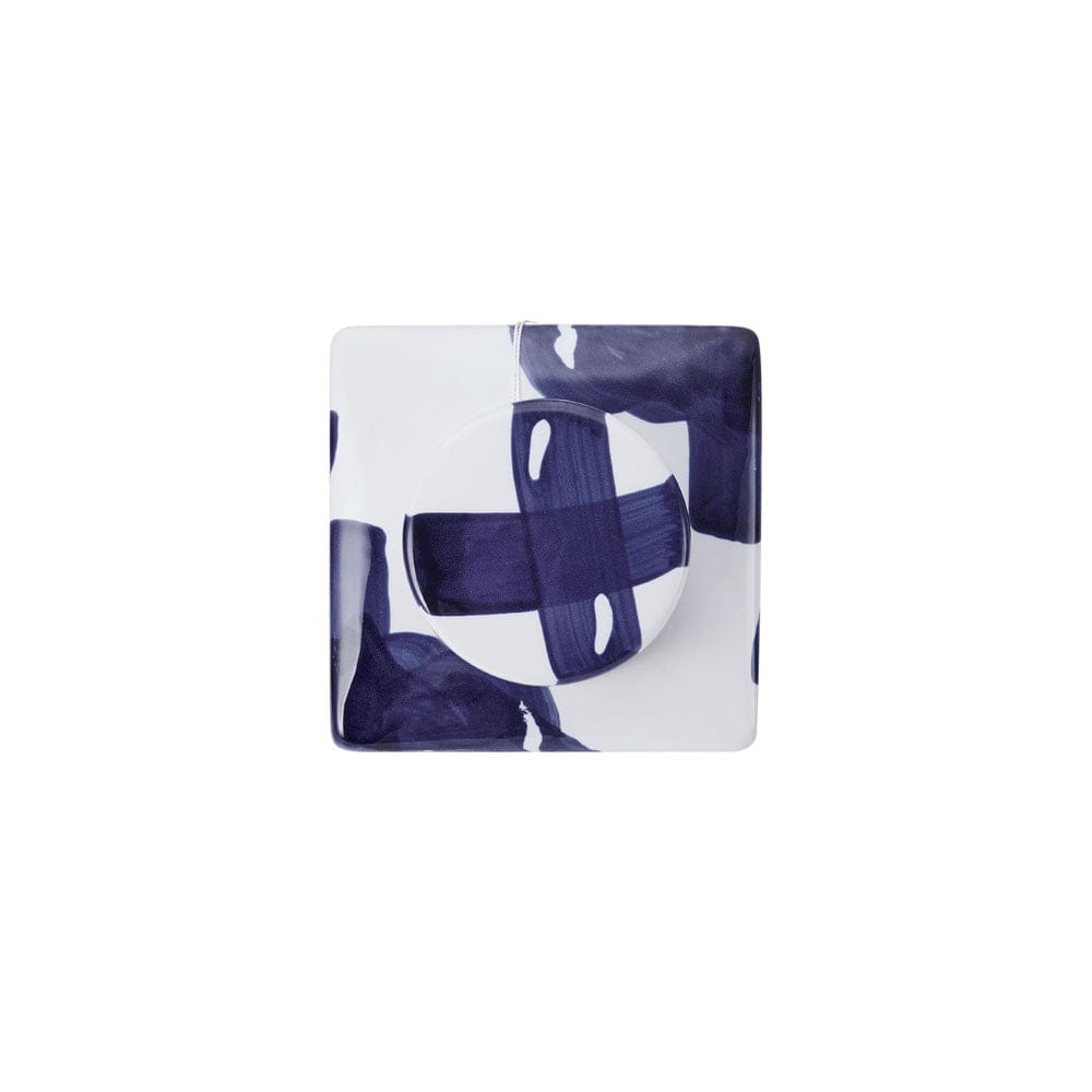 Paint Stroke Decorative Square Ginger Jar Canister
