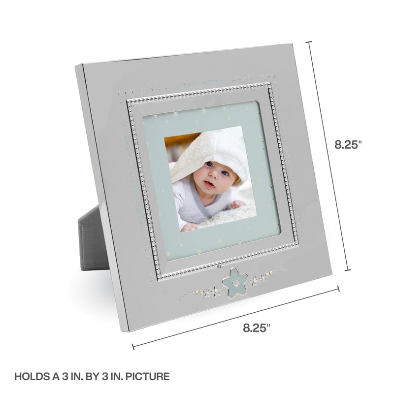 3 X 3 Baby Blue Star Nickelplate Frame