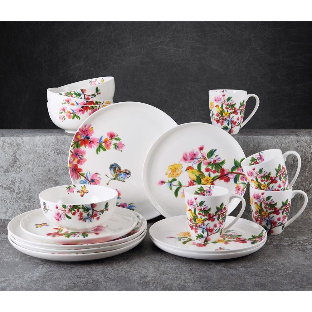 Butterfly Garden 16 Piece Dinnerware Set, Service for 4