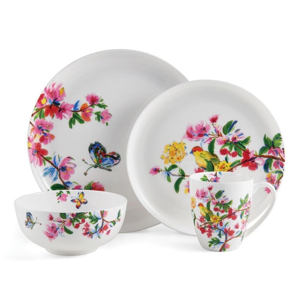 Butterfly Garden 16 Piece Dinnerware Set, Service for 4