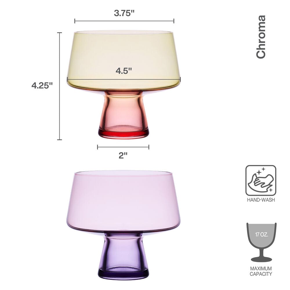 Chroma Set of 2 Martini Glasses