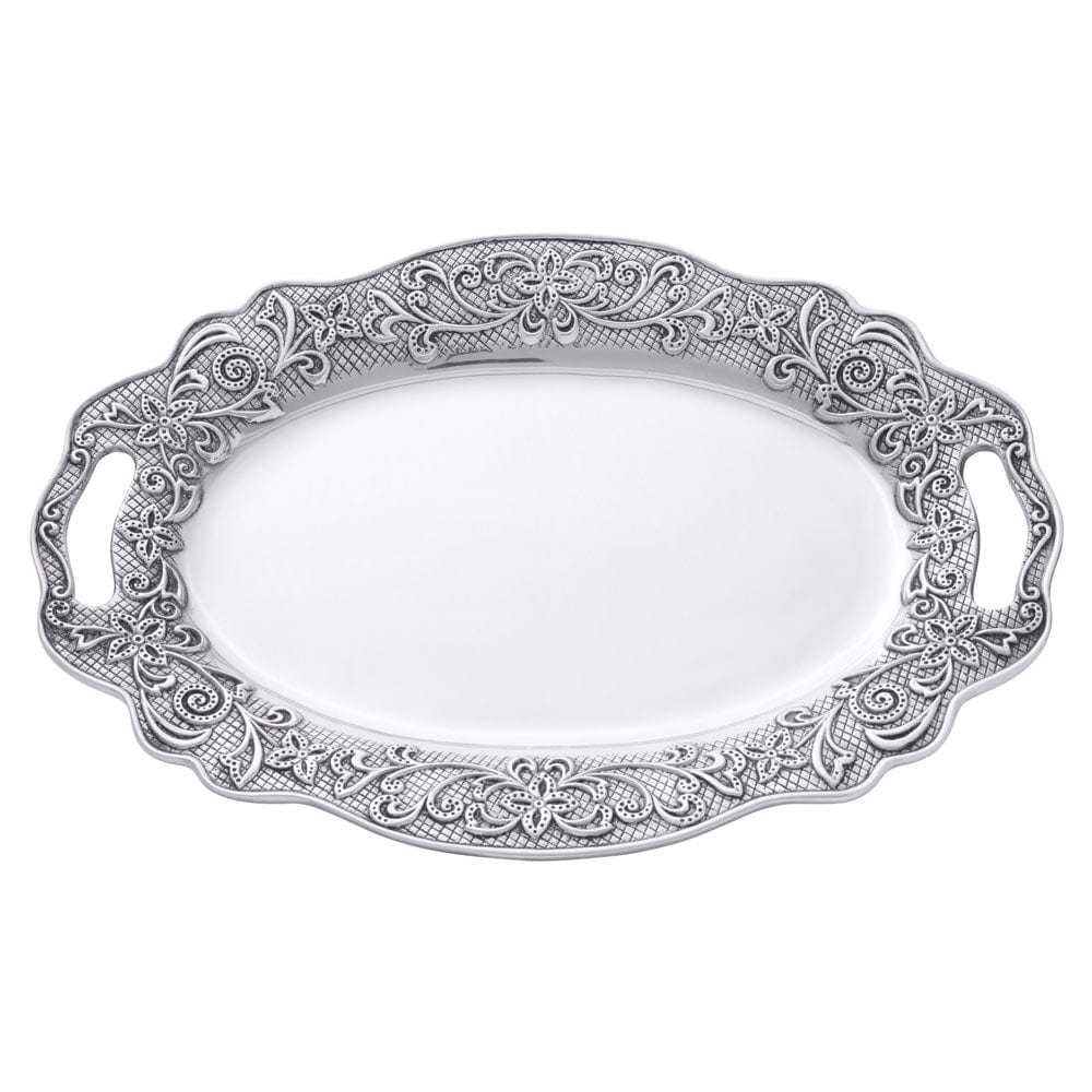 English Cottage Oval Tray with Handles
