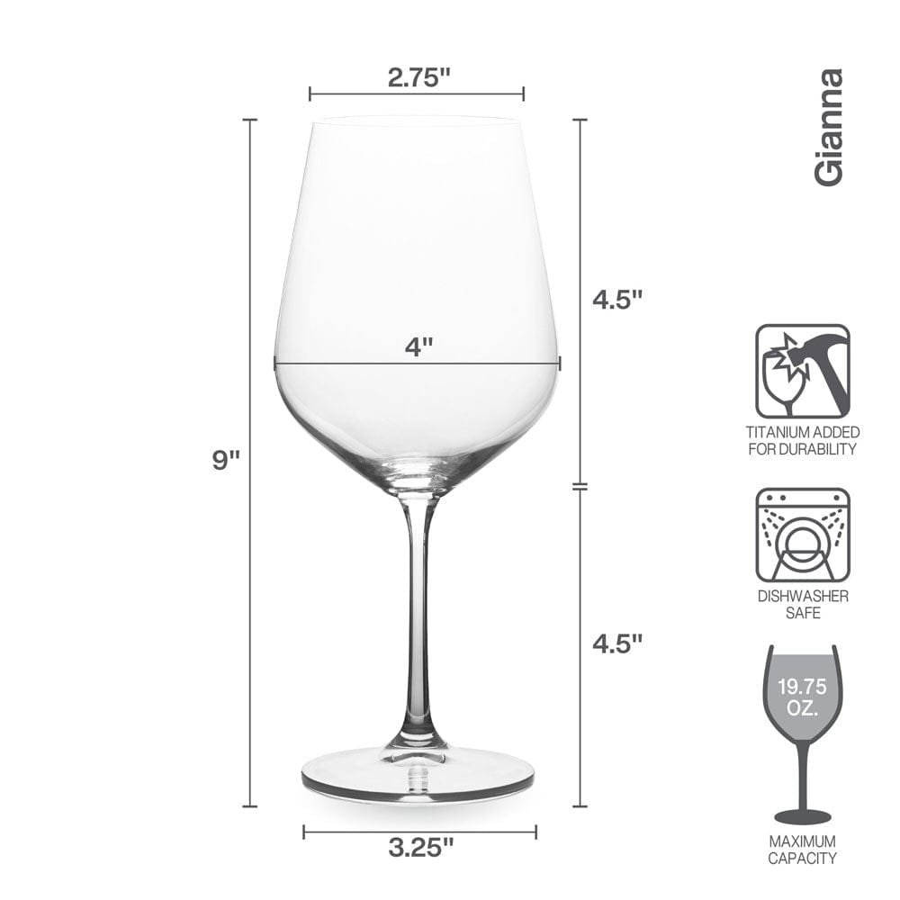 Gianna Ombre Sage Set of 4 Red Wine Glasses