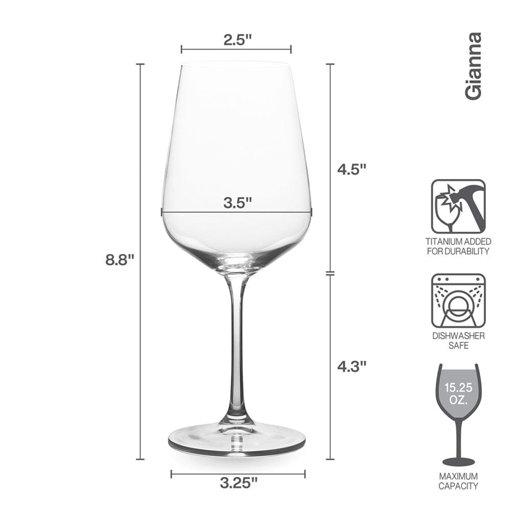 Gianna Ombre Sage Set of 4 White Wine Glasses