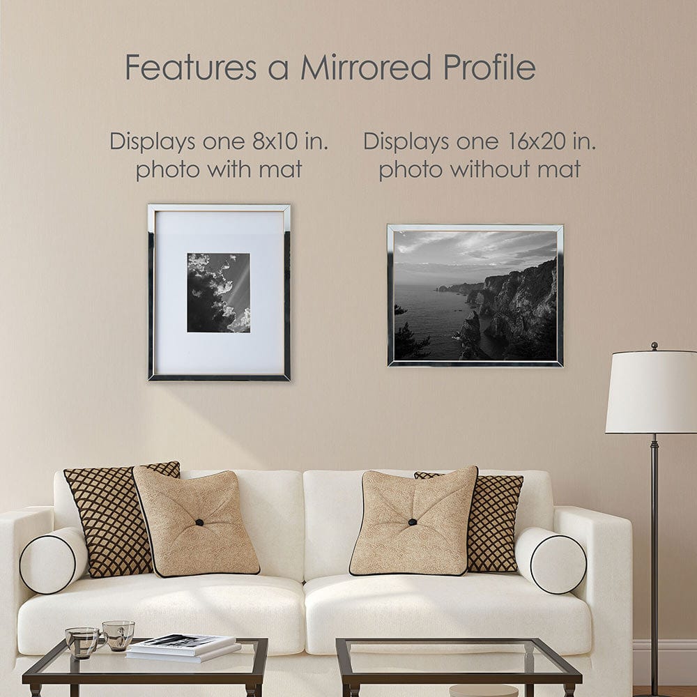 Gold Mirror 16 x 20 Gallery Frame, Matted to 8 x 10