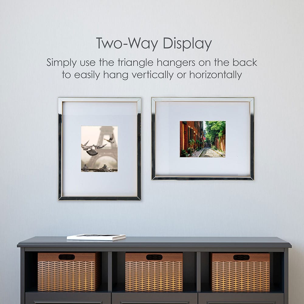 Gold Mirror 16 x 20 Gallery Frame, Matted to 8 x 10