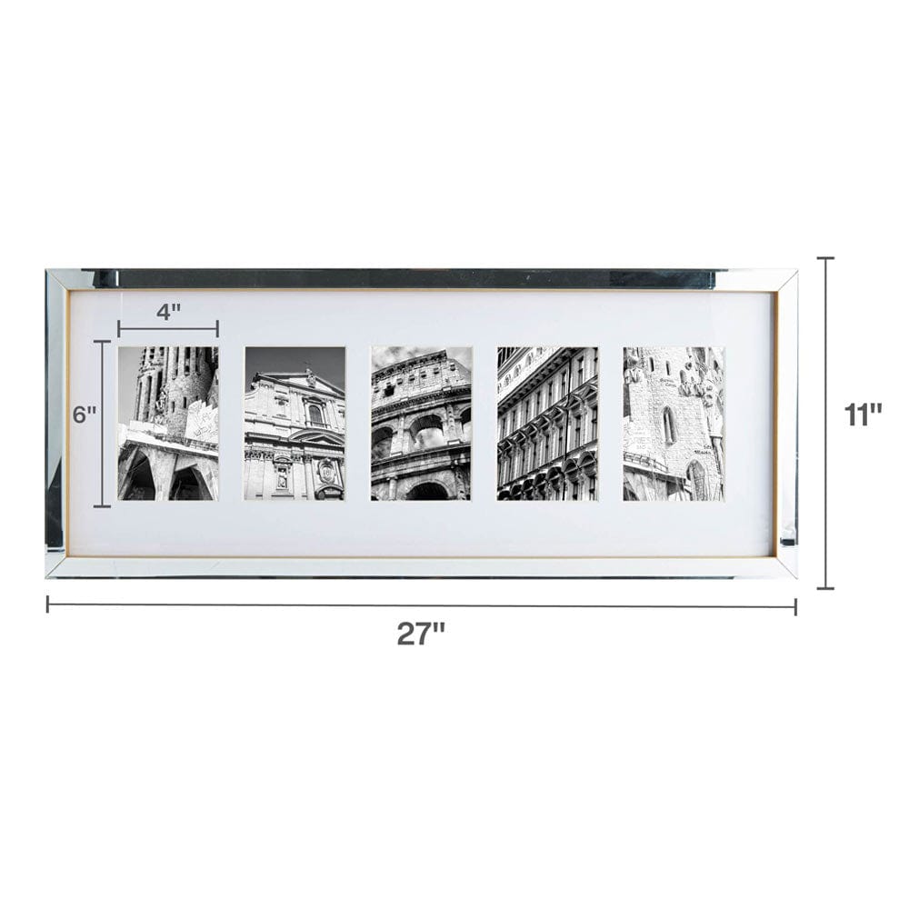 Gold Mirror 5 Openings Collage Gallery Frame