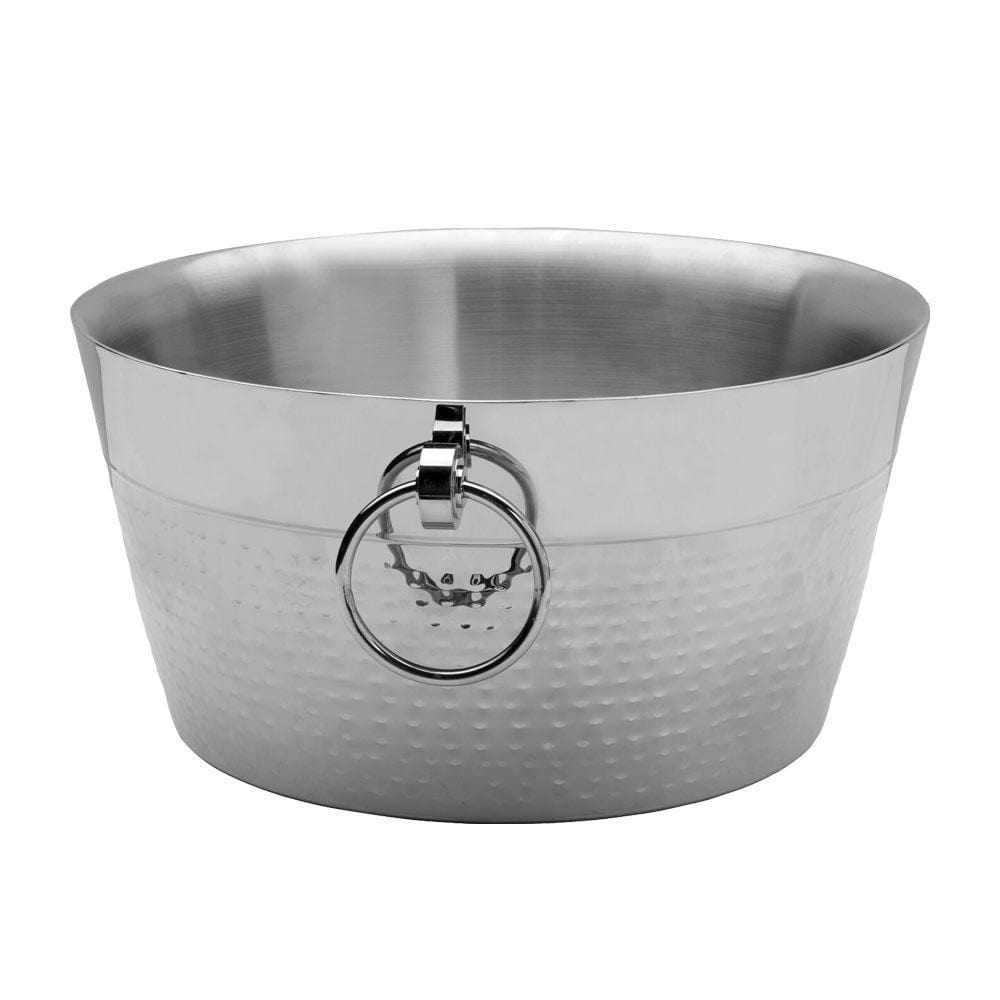 Hammered and Polished Beverage Tub, 12 Quart