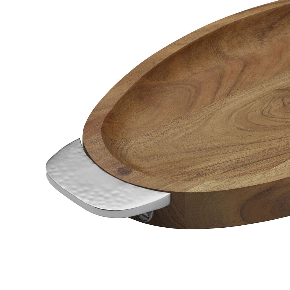 Hammersmith Wood Oval Platter with Handles