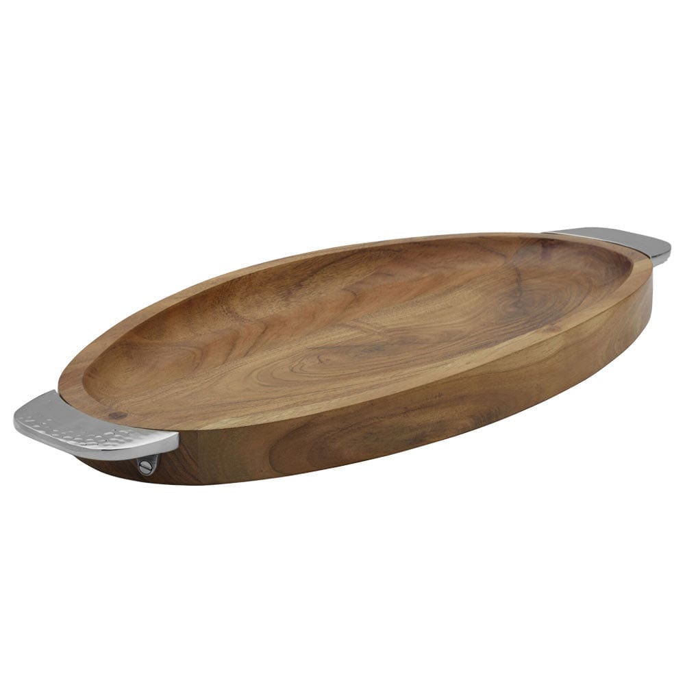 Hammersmith Wood Oval Platter with Handles