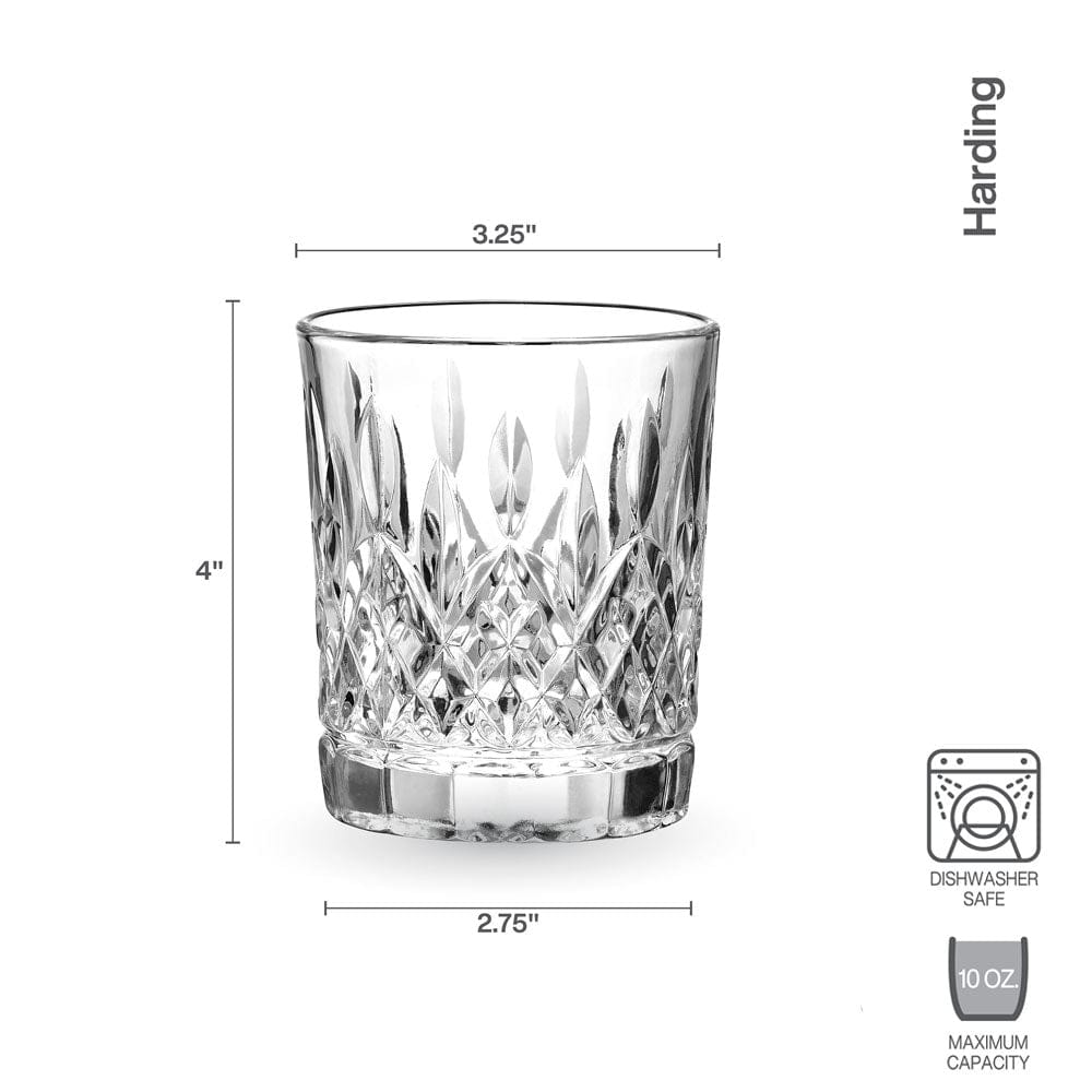 Harding Set of 4 Double Old Fashioned Whiskey Glasses