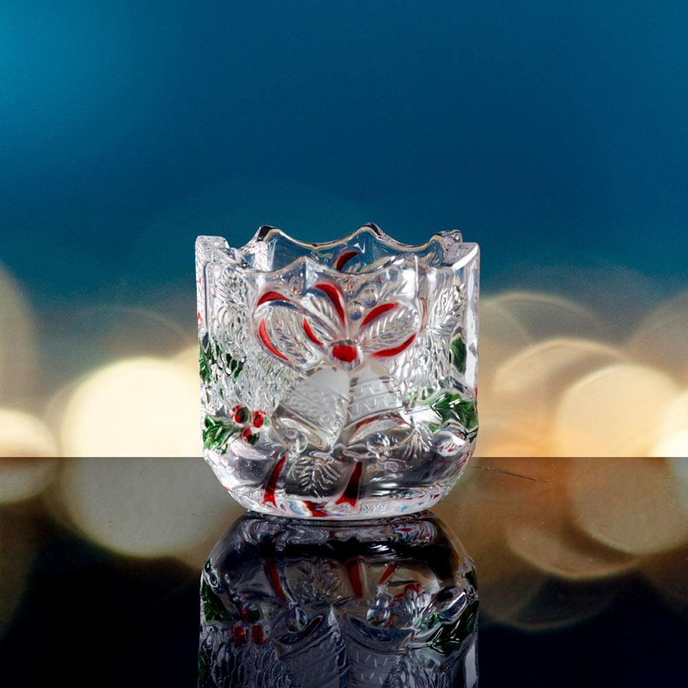 Holiday Bells Glass Votive