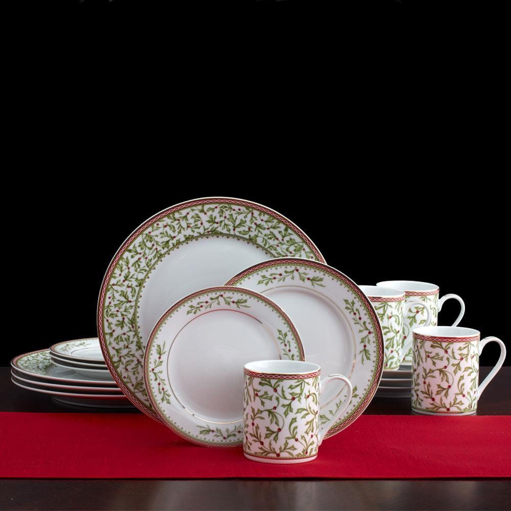Holiday Traditions 16 Piece Dinnerware Set, Service for 4