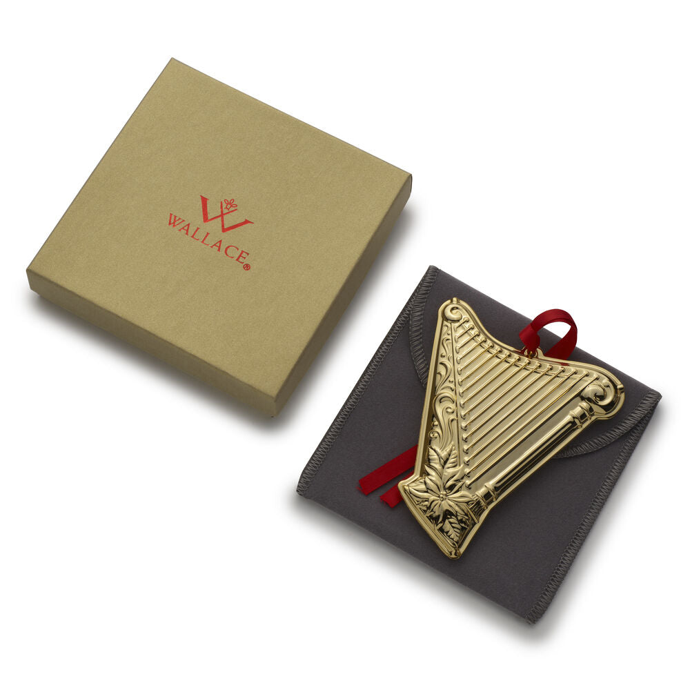 2024 Gold Plated Harp Musical Instrument Ornament, 3rd Edition