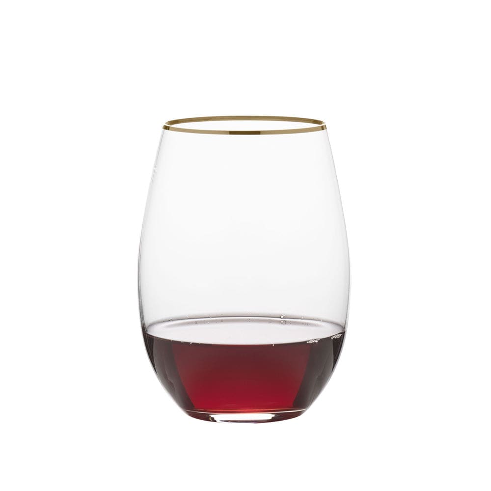 Julie Gold Set of 4 Stemless Wine Glasses