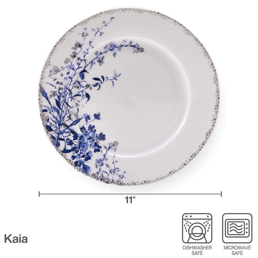 Kaia Platinum Set of 4 Dinner Plates