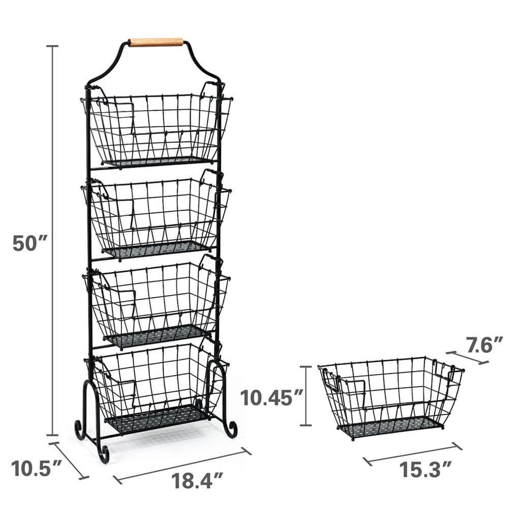 Laguna 4 Tier Adjustable Standing Storage Rack