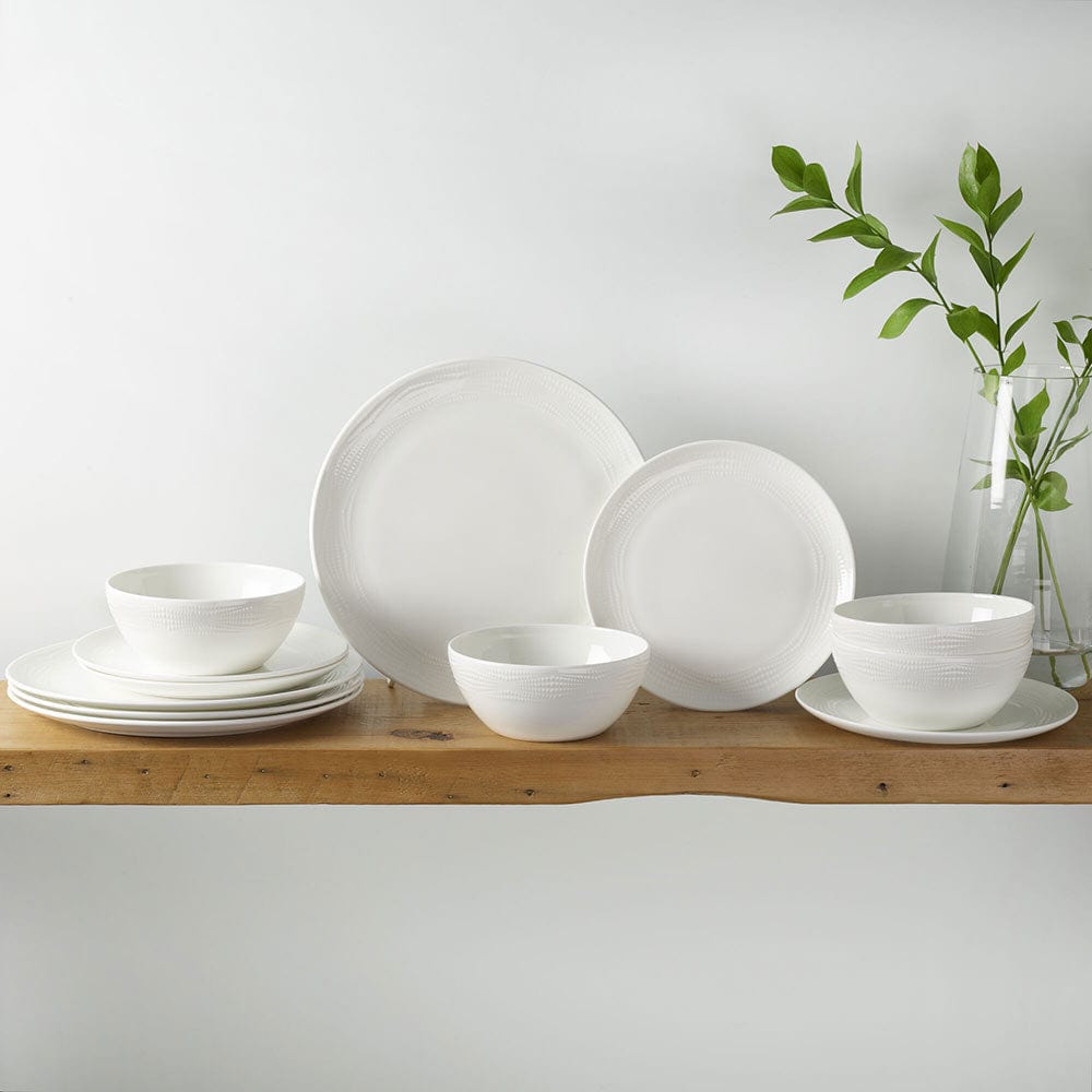 Mirabel Vegan Bone 12 Piece Dinnerware Set, Service for 4
