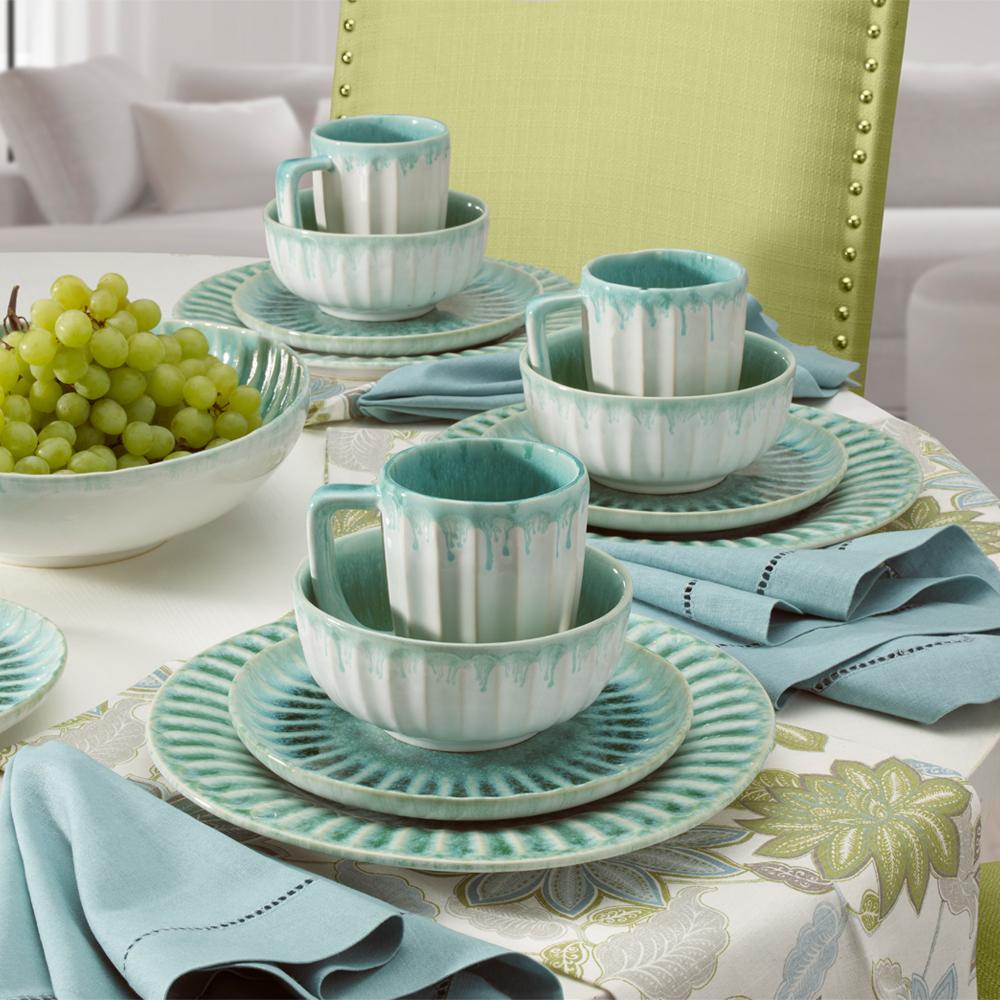 Monterey Green 16 Piece Dinnerware Set
