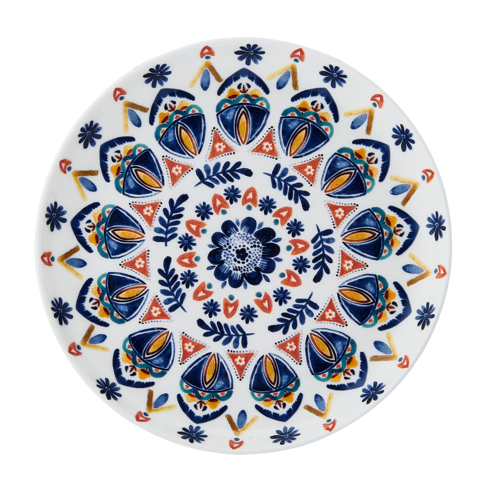 Painted Medallion Set of 4 Appetizer Plates
