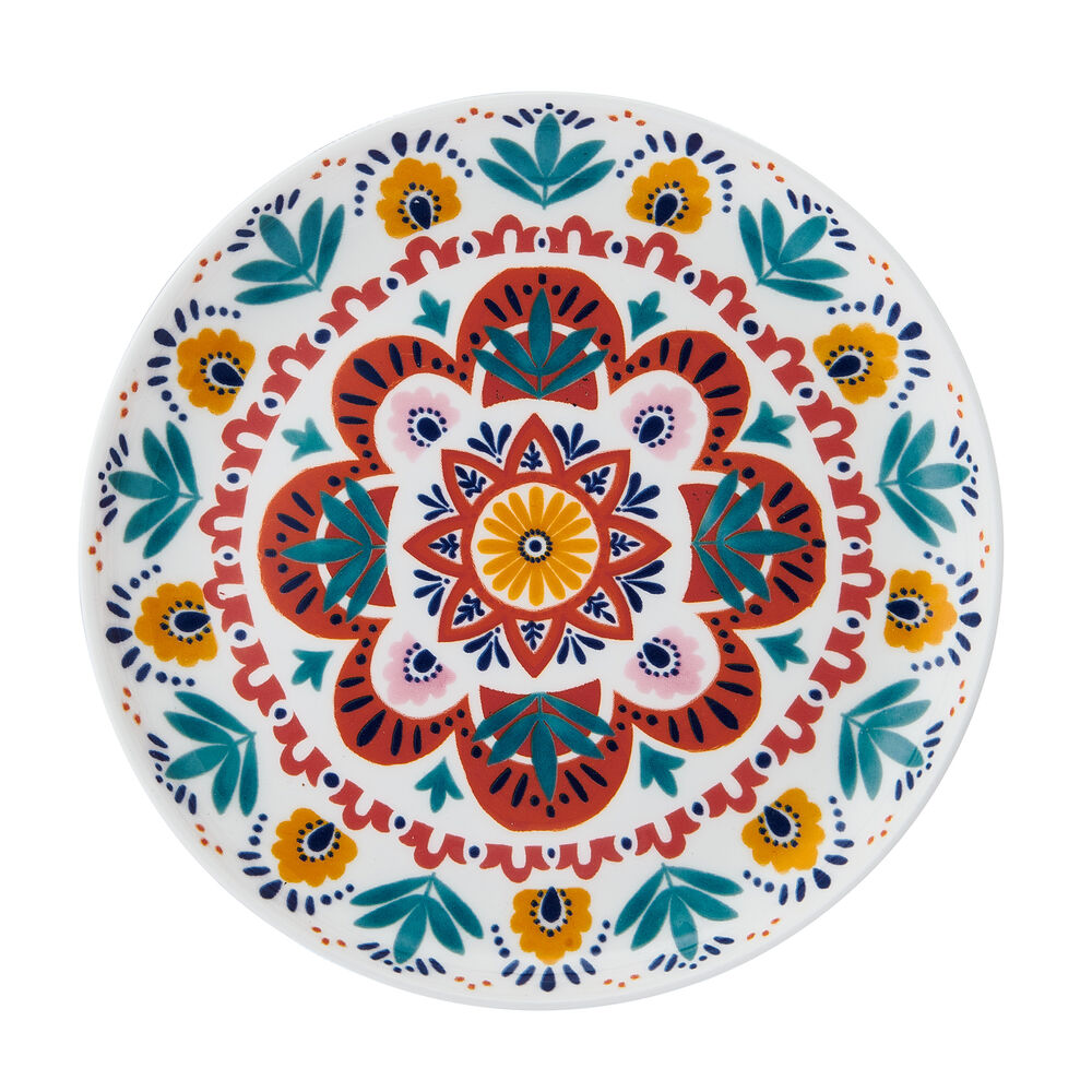 Painted Medallion Set of 4 Salad Plates