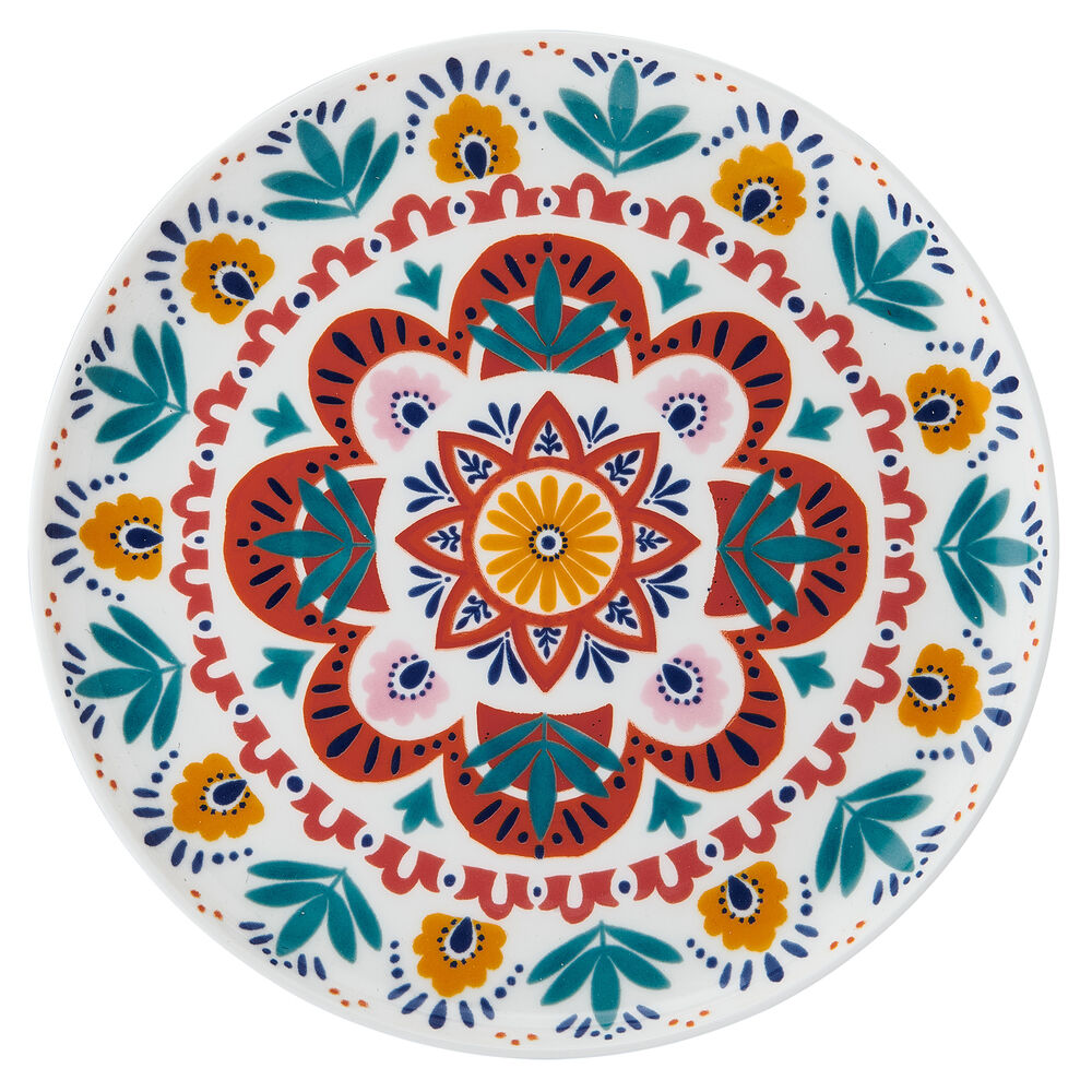 Painted Medallion Set of 4 Salad Plates
