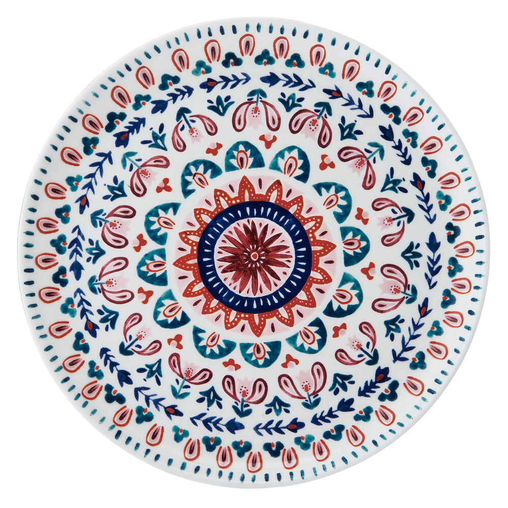 Painted Medallion Set of 4 Salad Plates