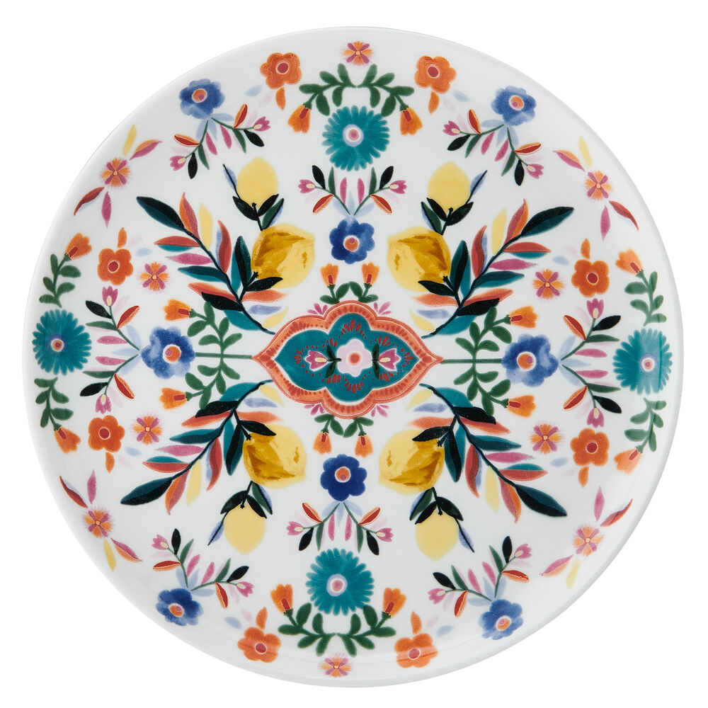 Painted Medallion Set of 4 Salad Plates