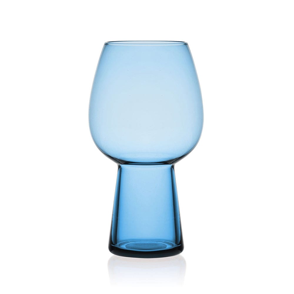 Phoebe Blue Set of 4 Beer Goblet Glasses