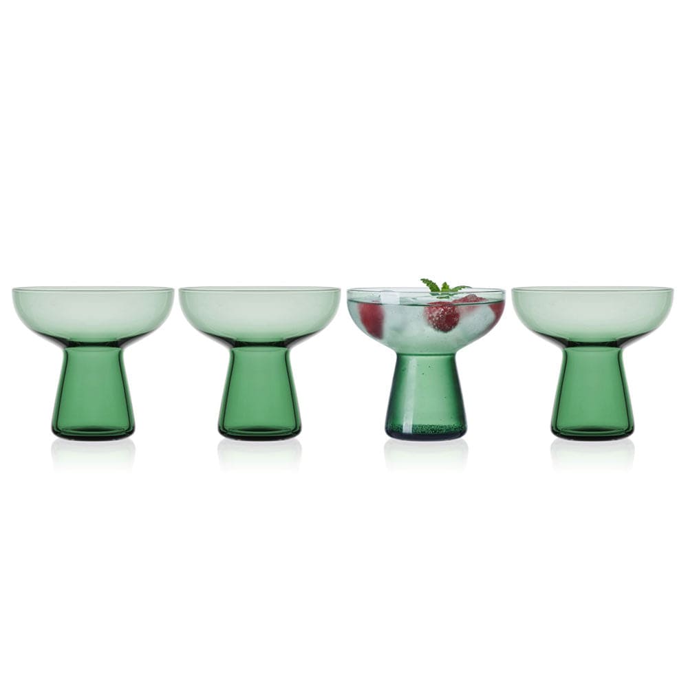 Phoebe Sage Set of 4 Margarita Cocktail Glasses