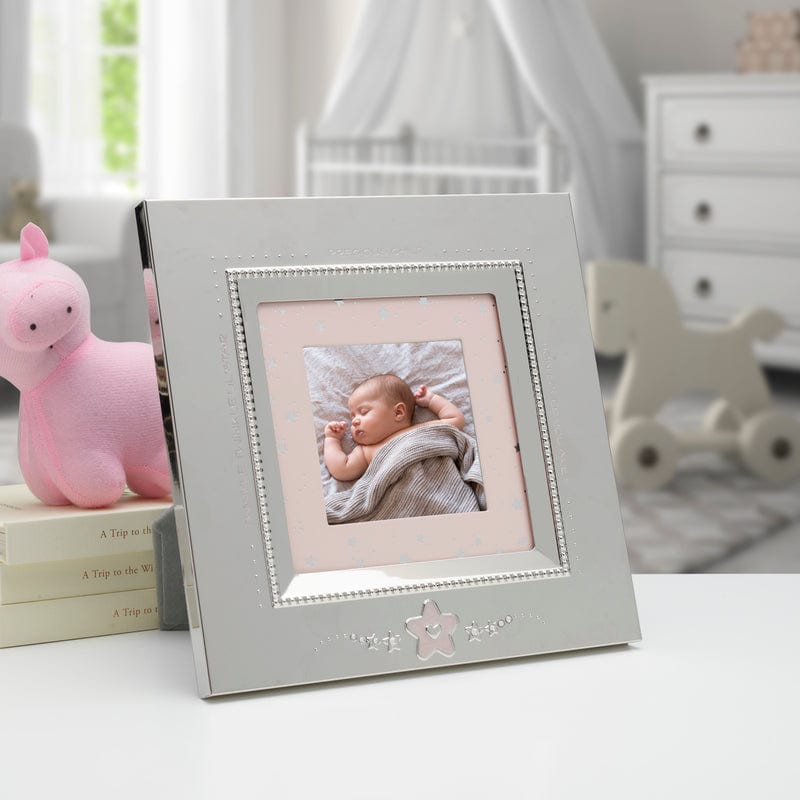 3 X 3 Baby Pink Star Nickelplate Frame