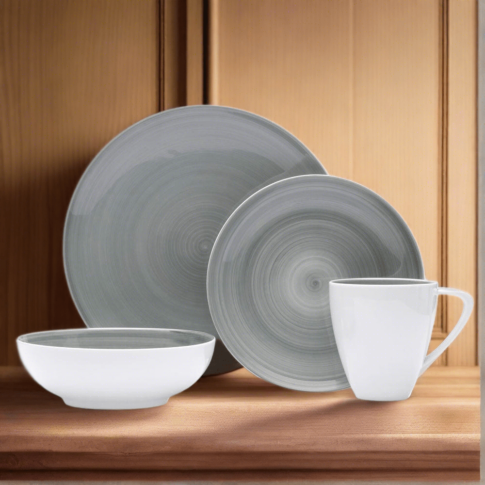 Savona Grey 4 Piece Place Setting