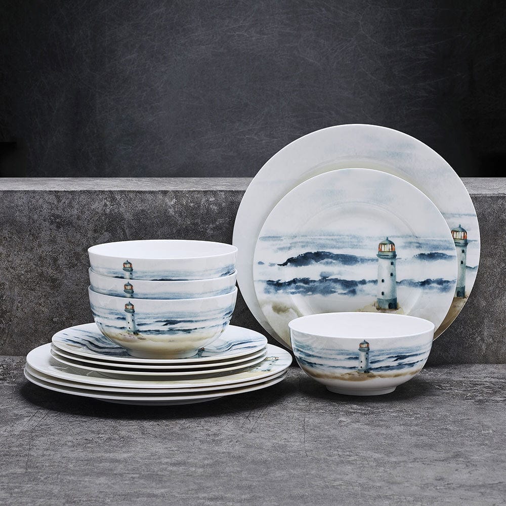Seaside 12 Piece Dinnerware Set, Service for 4