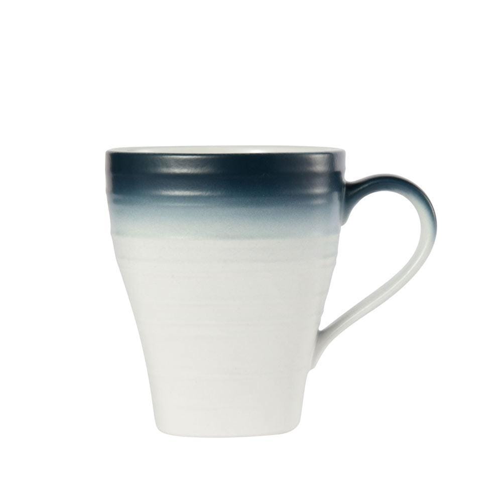 Swirl Ombre Blue Square 16 Piece Dinnerware Set, Service for 4