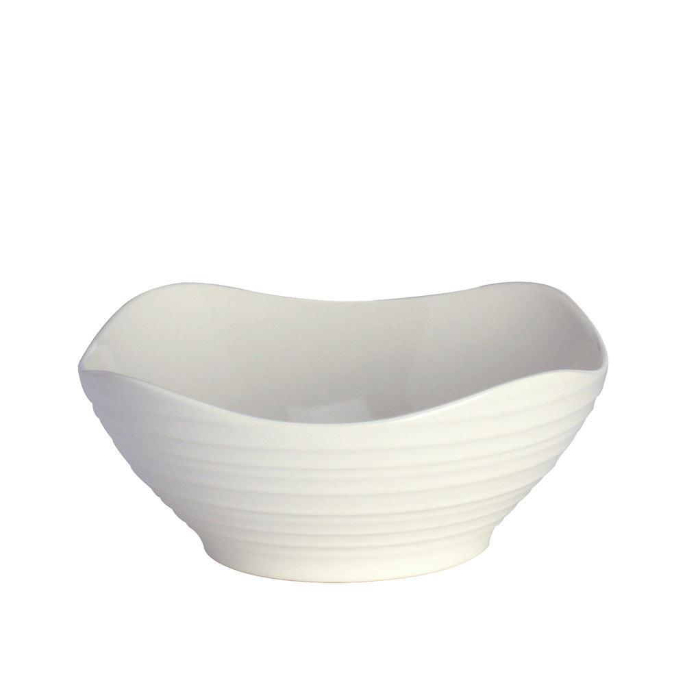 Swirl White Square 4 Piece Place Setting