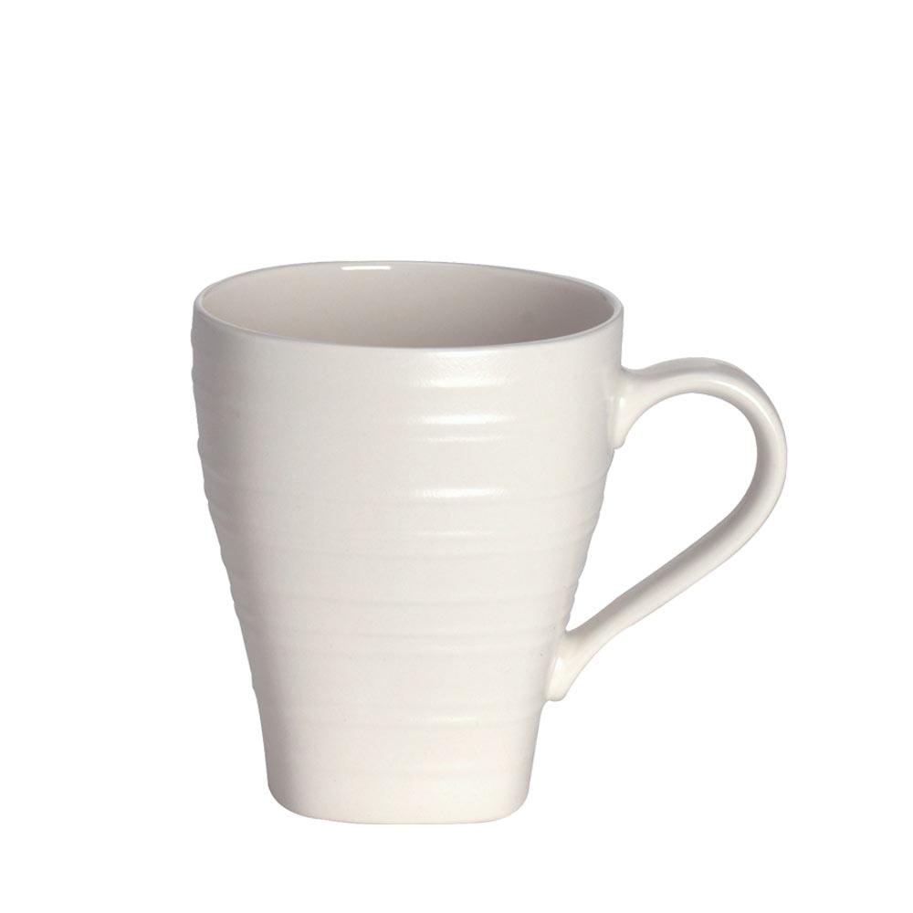 Swirl White Square 4 Piece Place Setting