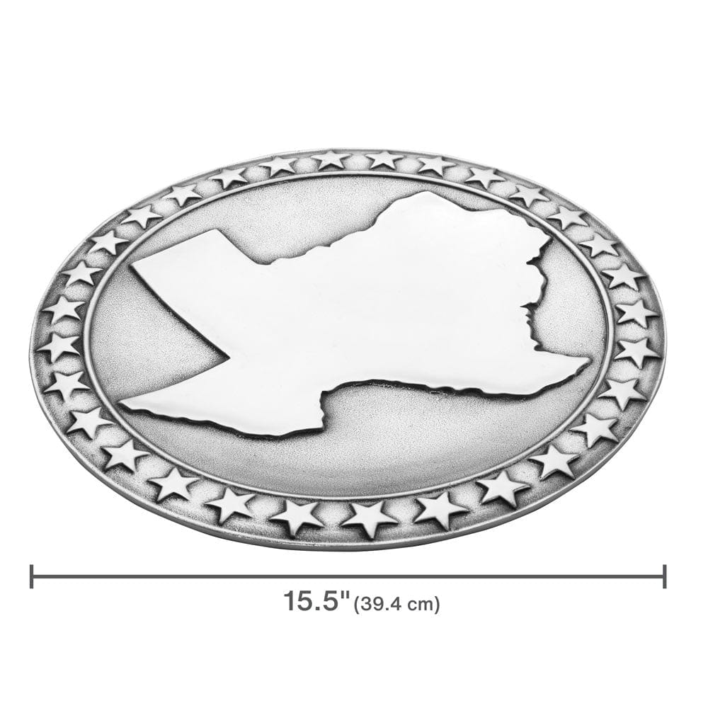 Texas Large Round Platter with Star Border