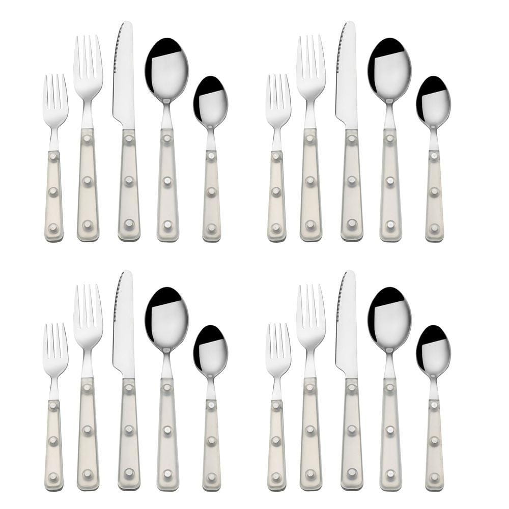 Translucent Clear 20 Piece Flatware Set, Service for 4