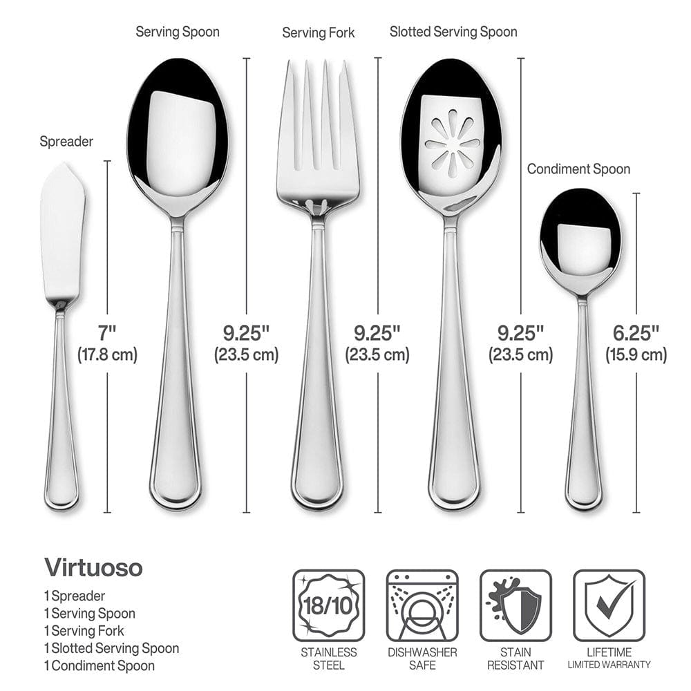 Virtuoso 65 Piece Flatware Set, Service for 12