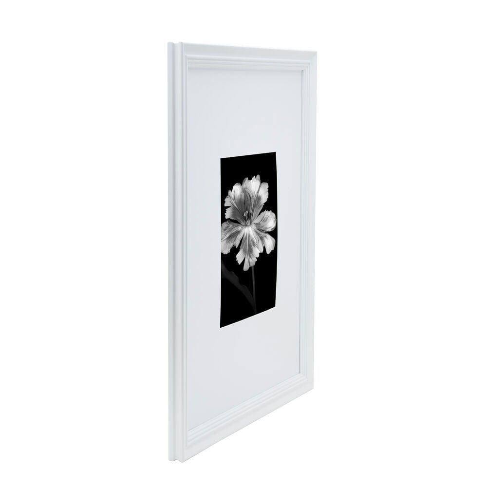 White 16 x 20 Gallery Frame, Matted to 8 x 10